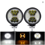 Luzes de Trabalho LED Redondas 78W – 12000LM com DRL Âmbar, Holofote Combo Feixe para Caminhão, SUV e Off-Road