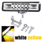 Barra de Luz LED 18W 12V, 6000K, Super Brilhante, IP67 – Luz de Trabalho com Strobe Laranja - 1 Unidade