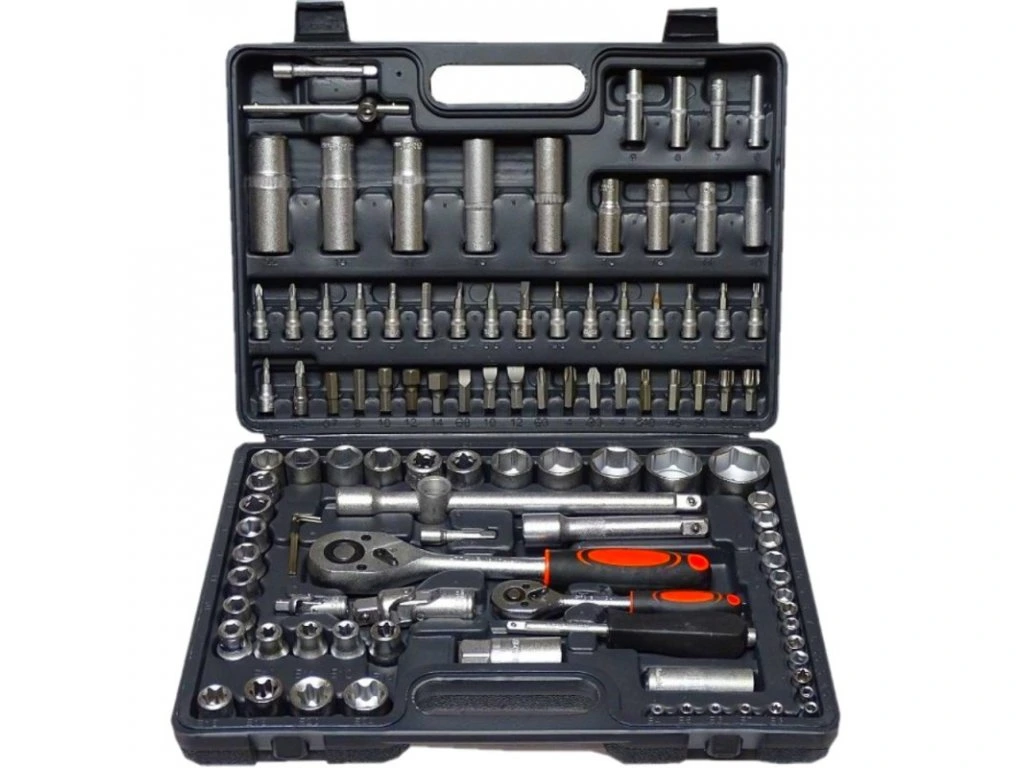 23364_gmpnwx0021h Jogo de chaves de soquete, 108 peças, estojo de plástico, fechos de plástico - Image 1