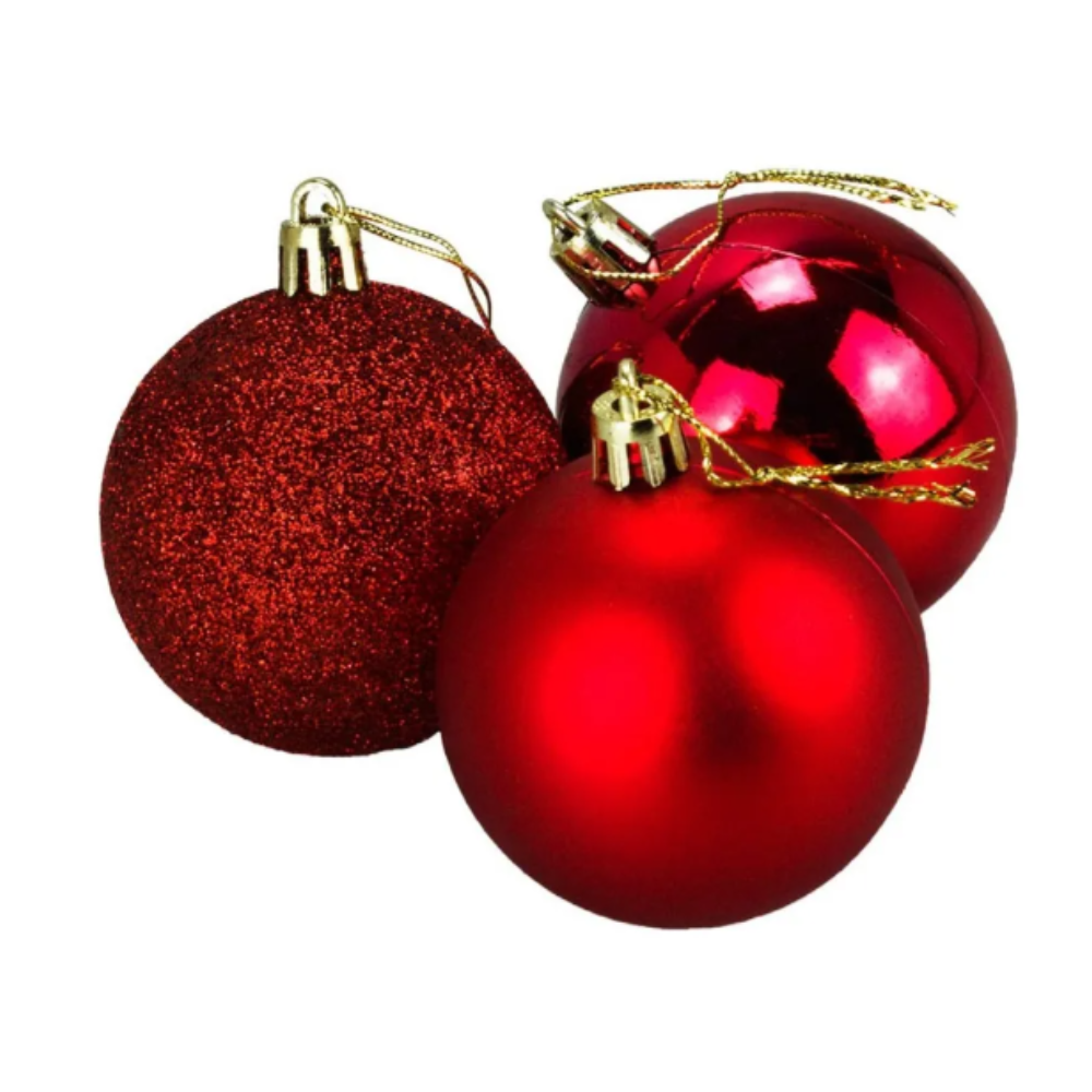Design sem nome (15) Conjunto de 24 Bolas de Natal Vermelhas – 6 cm - Image 1