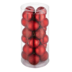 Conjunto de 24 Bolas de Natal Vermelhas – 6 cm - Image 2