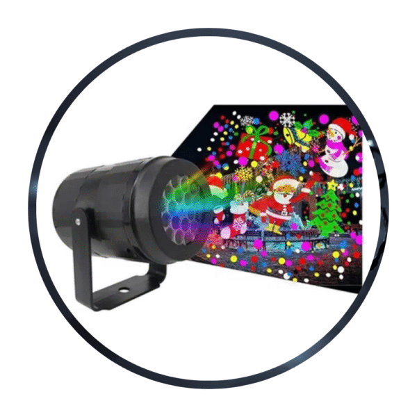 Projetor LED de Natal – Iluminação Decorativa para Interior/Exterior