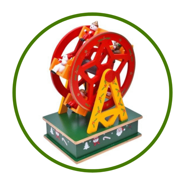 Caixa de Música Decorativa – Roda Gigante com Bonequinhos