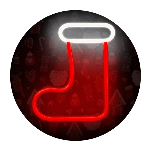 Letreiro de LED Neon Natalino – Meia de Natal