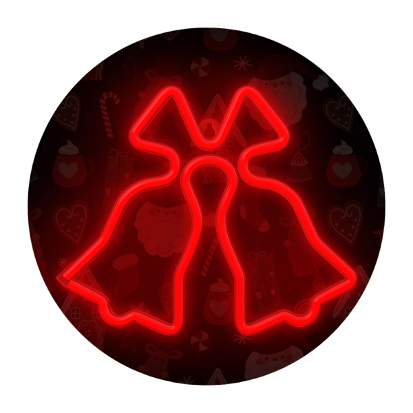 Letreiro de LED Neon Natalino – Sinos de Natal
