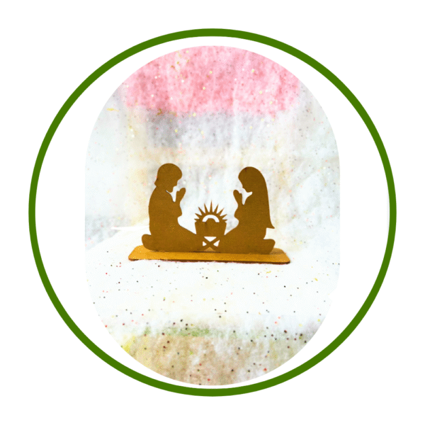 Presépio em MDF – José, Maria e Menino Jesus