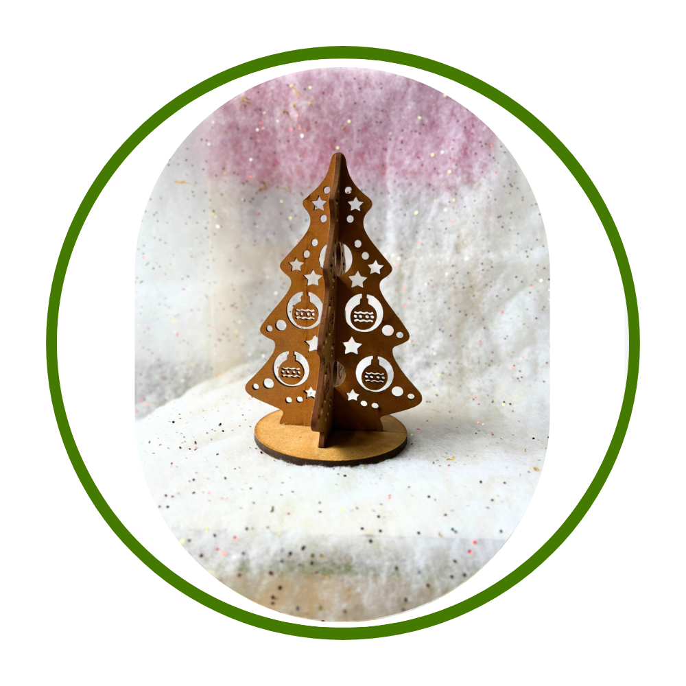 Design sem nome (48) Árvore de Natal em MDF – Decoração Sustentável e Elegante - Image 1