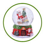 Globo de Neve Natal – Pai Natal e Árvore – 6 x 9 cm