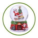 Globo de Neve Natal – Pai Natal e Árvore – 6 x 9 cm - Image 2
