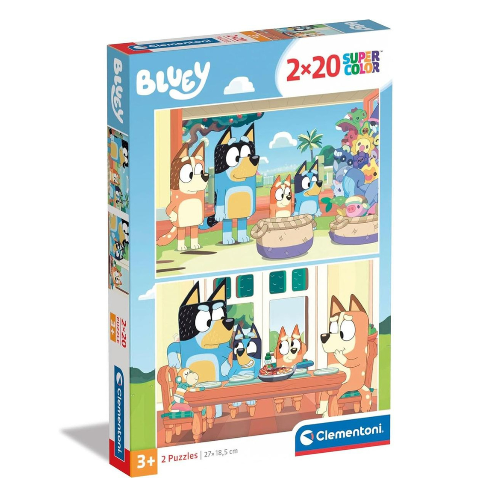 Design sem nome (61) Puzzle Bluey - 2 x 20 peças - Clementoni - Image 1