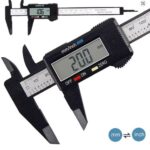 Paquímetro Digital Eletrônico – Fibra de Carbono, 100mm, Mostrador Vernier