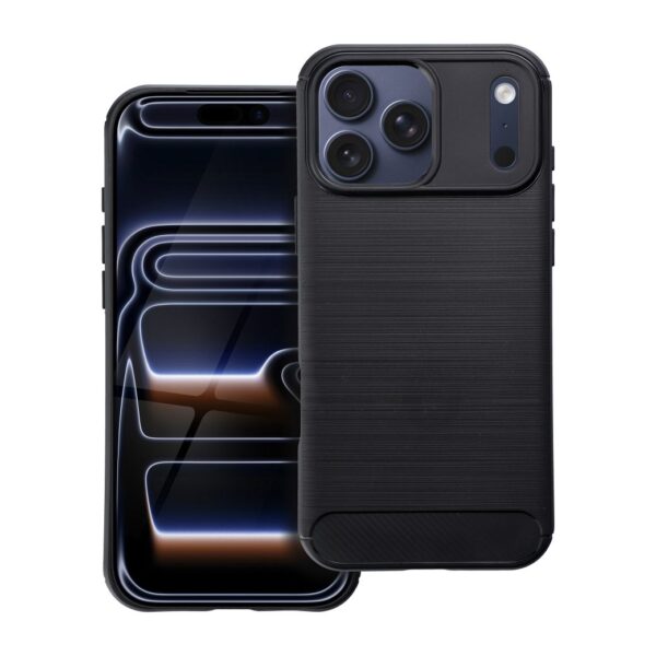 Capa de CARBONO para IPHONE 17 preta