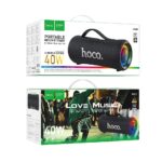 Coluna Bluetooth LED 2 x 20W 4h Hoco HA10 preta - Image 4