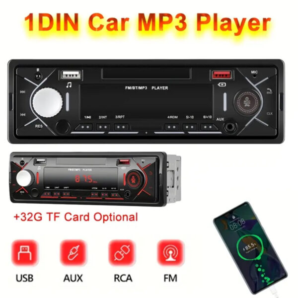 Rádio Automotivo 1DIN 12V SinpleConect
