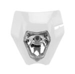 Farol frontal estilo KTM com máscara universal - Branco