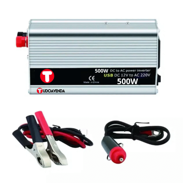 Inversor de corrente para carro bateria inverter 12v - 220v 230v 500w
