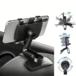 Suporte de Celular Giratório 360° para Carro – Universal para Painel - Image 5