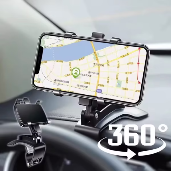 Suporte de Celular Giratório 360° para Carro – Universal para Painel