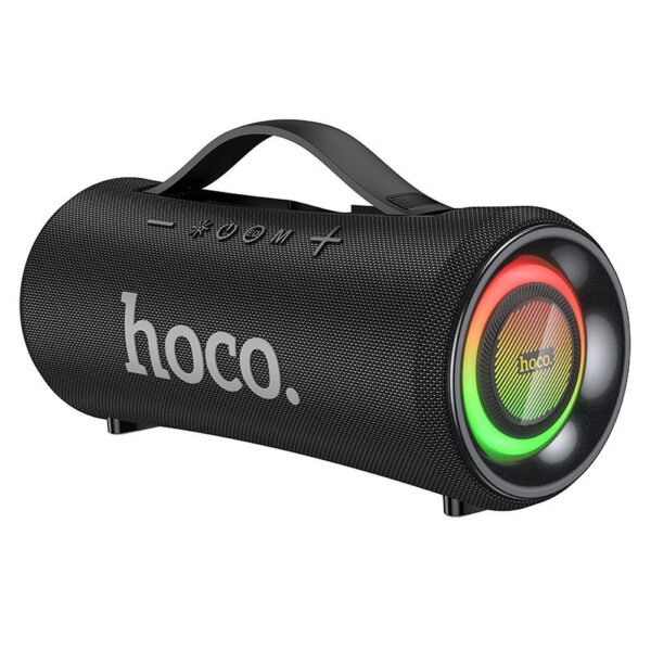Coluna Bluetooth LED 2 x 20W 4h Hoco HA10 preta