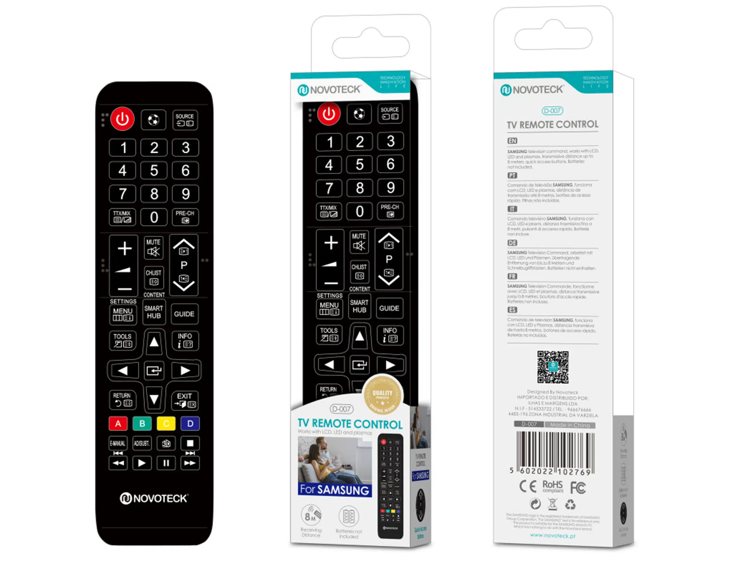 comando-tv-samsung-d-007-novoteck-scaled-1.webp Controle Remoto Universal Novoteck D-007 para Samsung - Image 1