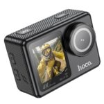 Câmera esportiva Hoco com dois displays 1,3" + 2" 4K/30fps DV101 preta