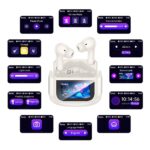 Fones de ouvido intra-auriculares sem fio Hoco TWS ANC ENC EQ21 com tela sensível ao toque, branco - Image 2
