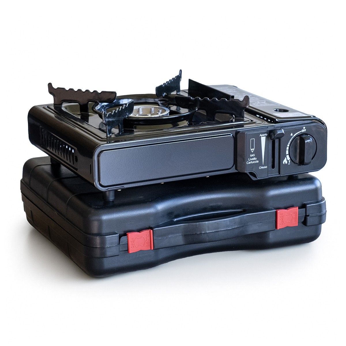 media (1) Fogão Portátil a Gás com Mala de Transporte - Image 1
