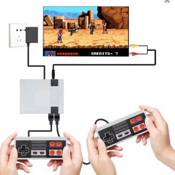 Console de Vídeo Portátil Retrô – 620 Jogos Clássicos | Saída AV | 2 Gamepads