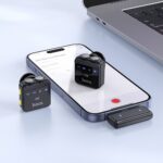 Conjunto de  2 Microfones de Lapela Sem Fio Hoco Lightning/USB C L17 Preto - Image 8