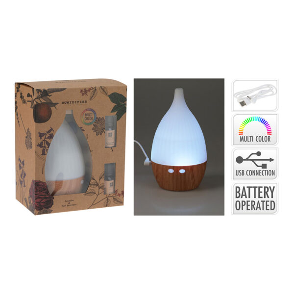 HUMIDIFICADOR COM AROMA, LED MULTICOR, USB. CC5056760, BASICS