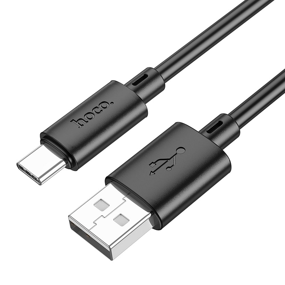 0c8da5ce1e4dd2fad7204283fddba1b6 Cabo USB A para USB C Hoco 3A 1m X88 Preto - Image 1