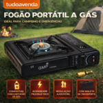 Fogão a gás turístico para cartucho ou cilindro de gás de até 3 kg - Image 3