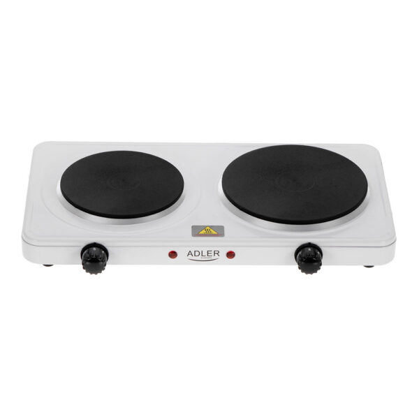 FOGÃO ELÉTRICO DOIS QUEIMADORES 2500 W BRANCO, 46 x 26,5 x 7 cm