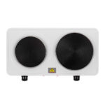 FOGÃO ELÉTRICO DOIS QUEIMADORES 2500 W BRANCO, 46 x 26,5 x 7 cm - Image 2