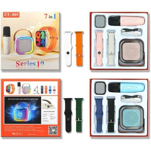 Kit 7 em 1 ZT-005 Smartwatch + Coluna e Micro