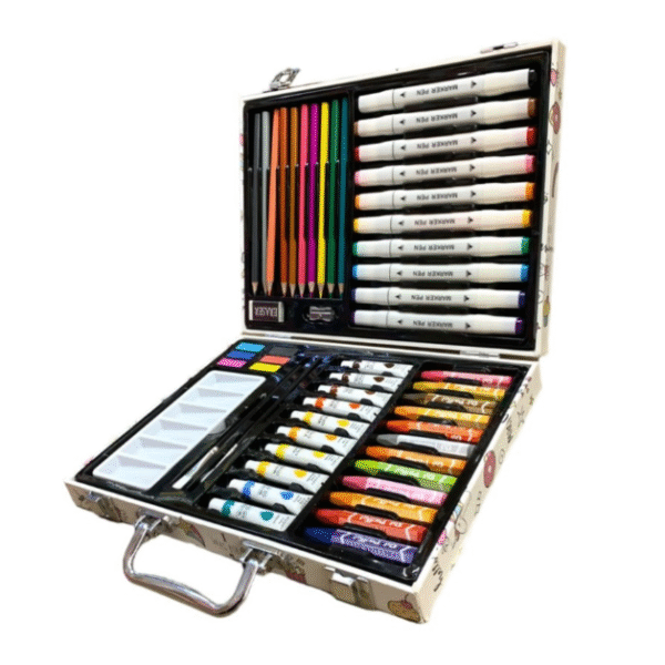 Mala de Arte Completa Infantil – Tema Unicórnio | Kit 50+ Peças