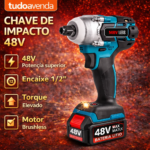 Kit Maquina de Inpacto 520NM + Rebarbadora de 10000Rpm (Inclui 2 Baterias) - Image 2