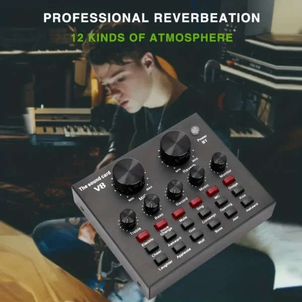 Live Sound Card , Mesa de Transmissões de Live QA-T601