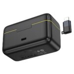 Conjunto de  2 Microfones de Lapela Sem Fio Hoco Lightning/USB C L17 Preto - Image 3