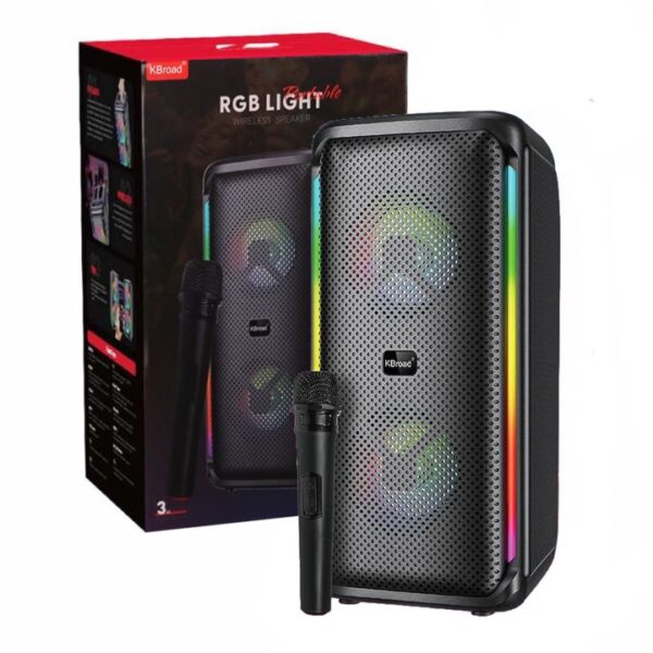 Coluna Bluetooth sem fio KBROAD RGB LIGHT – KTS 1972