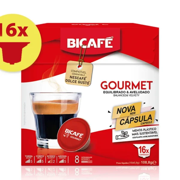 Cápsulas Compatíveis Dolce Gusto® Bicafé® Gourmet dg16 Capsulas