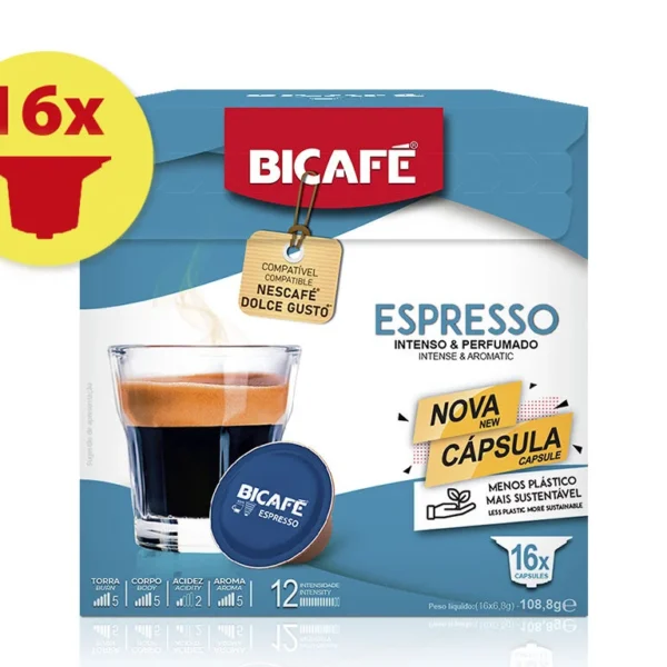 Cápsulas Compatíveis Dolce Gusto® Bicafé®Expresso 16 Capsulas