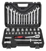 Conjunto de 37 Peças – Chaves e Soquetes Combinados 1/2" com Estojo Plástico e Clipes Metálicos