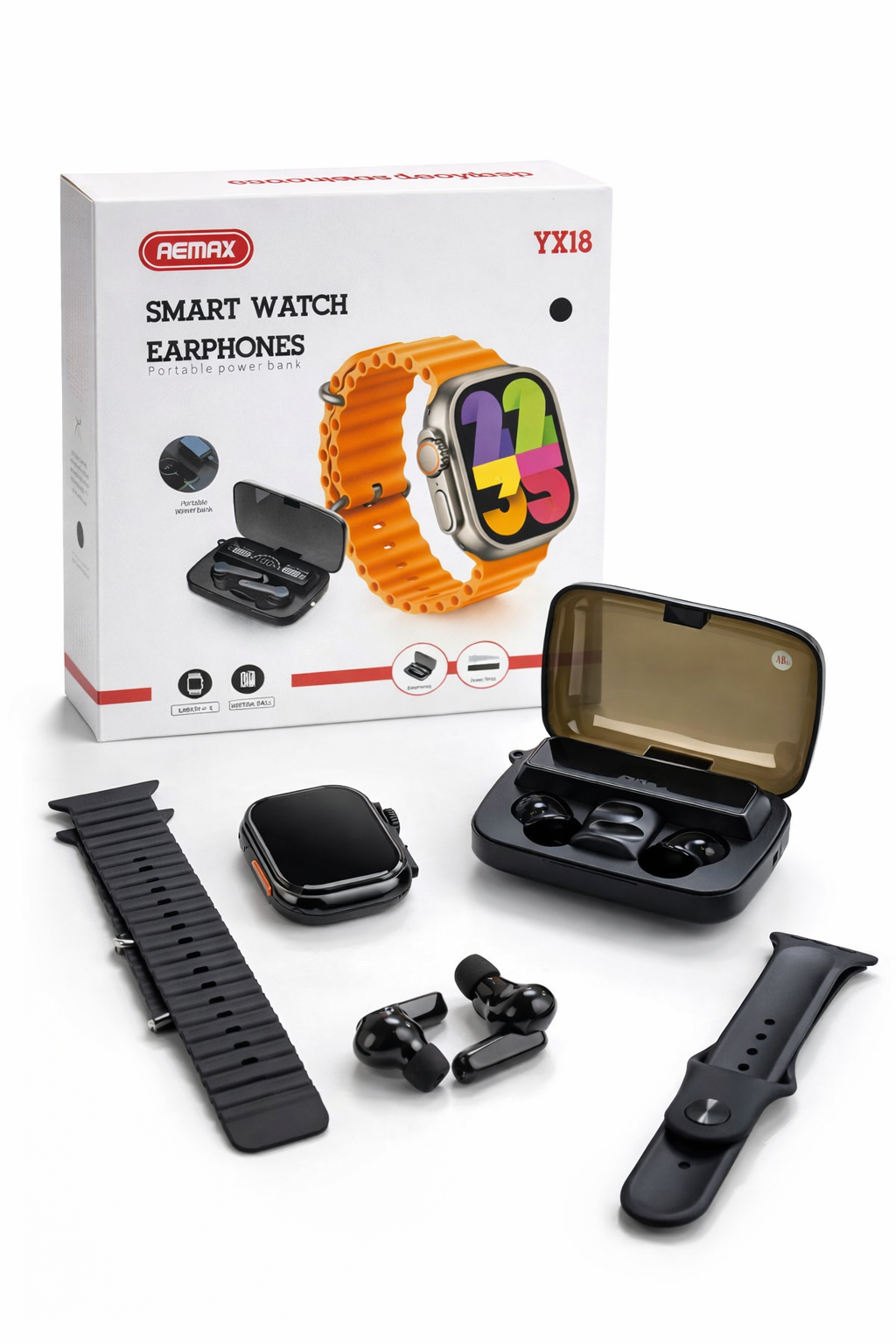 6fa794b1-7770-41dd-a782-1f92535db1fc Smartwatch com Auriculares Bluetooth – REMAX YX18 - Image 1