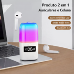 Auriculares Bluetooth com Coluna e Luz LED - Image 4