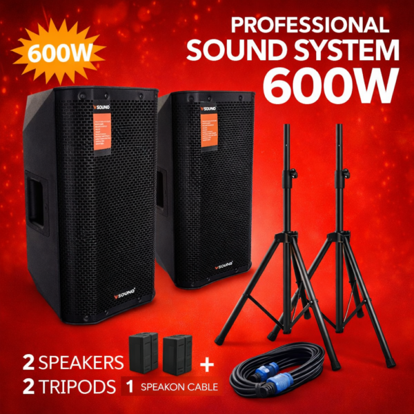 Sistema de Som Amplificado 600W VSOUND