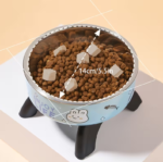 Tigelas Elevadas em Aço Inoxidável para Animais de Estimação com Design Anti-Queda e Antiderrapante, Apresentando Padrões Fofos, Adequadas para Gatos e Cães Pequenos Comer e Beber. - Image 5