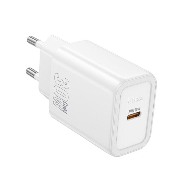 Carregador de parede para Smartphone Hoco USB C QC PD 30W N62 branco