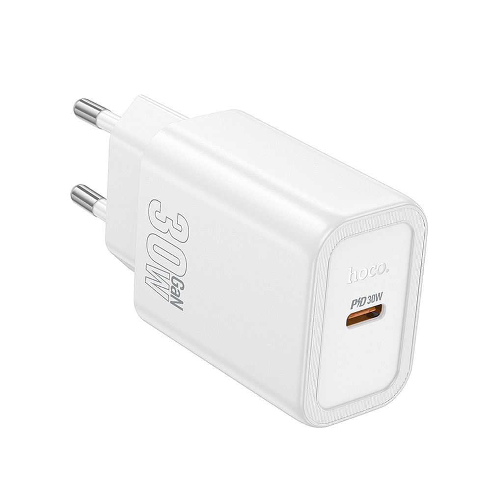 b7721c4f99bd0b95d4bde97e14d1b29a Carregador de parede para Smartphone Hoco USB C QC PD 30W N62 branco - Image 1