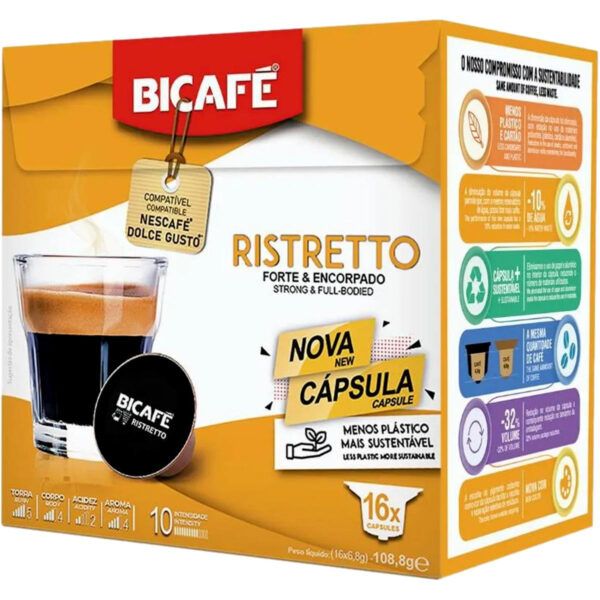 Cápsulas Compatíveis Dolce Gusto® Bicafé® Ristreto 16 Capsulas